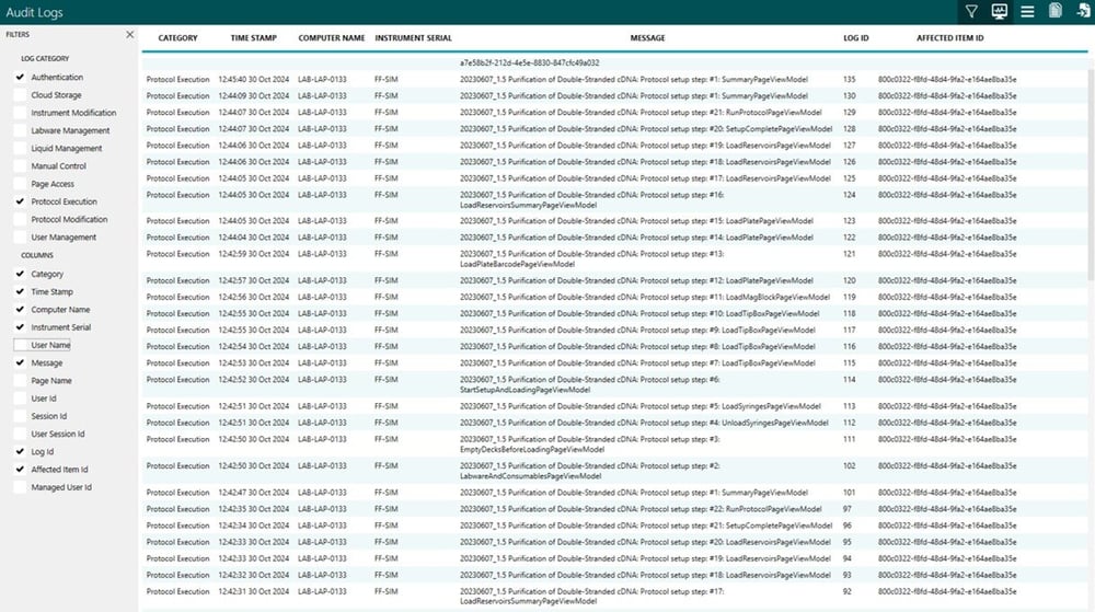 firefly audit log