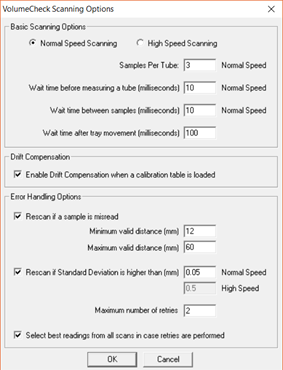 scanner options