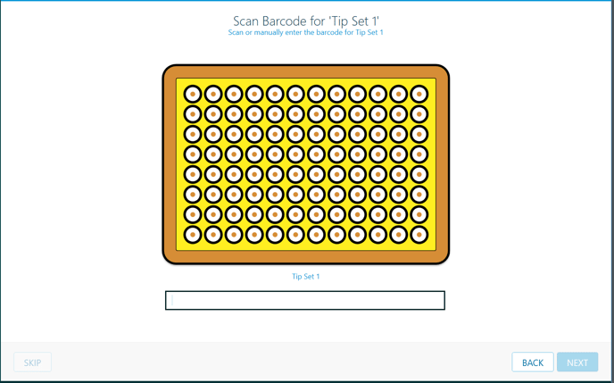 tip set barcode